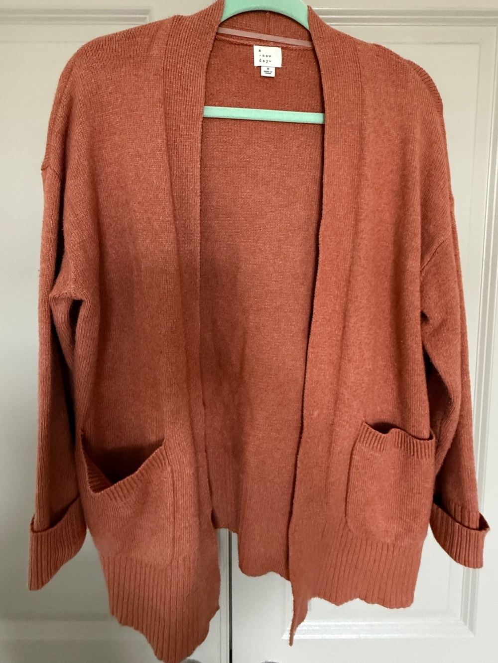 Cozy Open-Front Rust Women’s Cardigan Sweater
